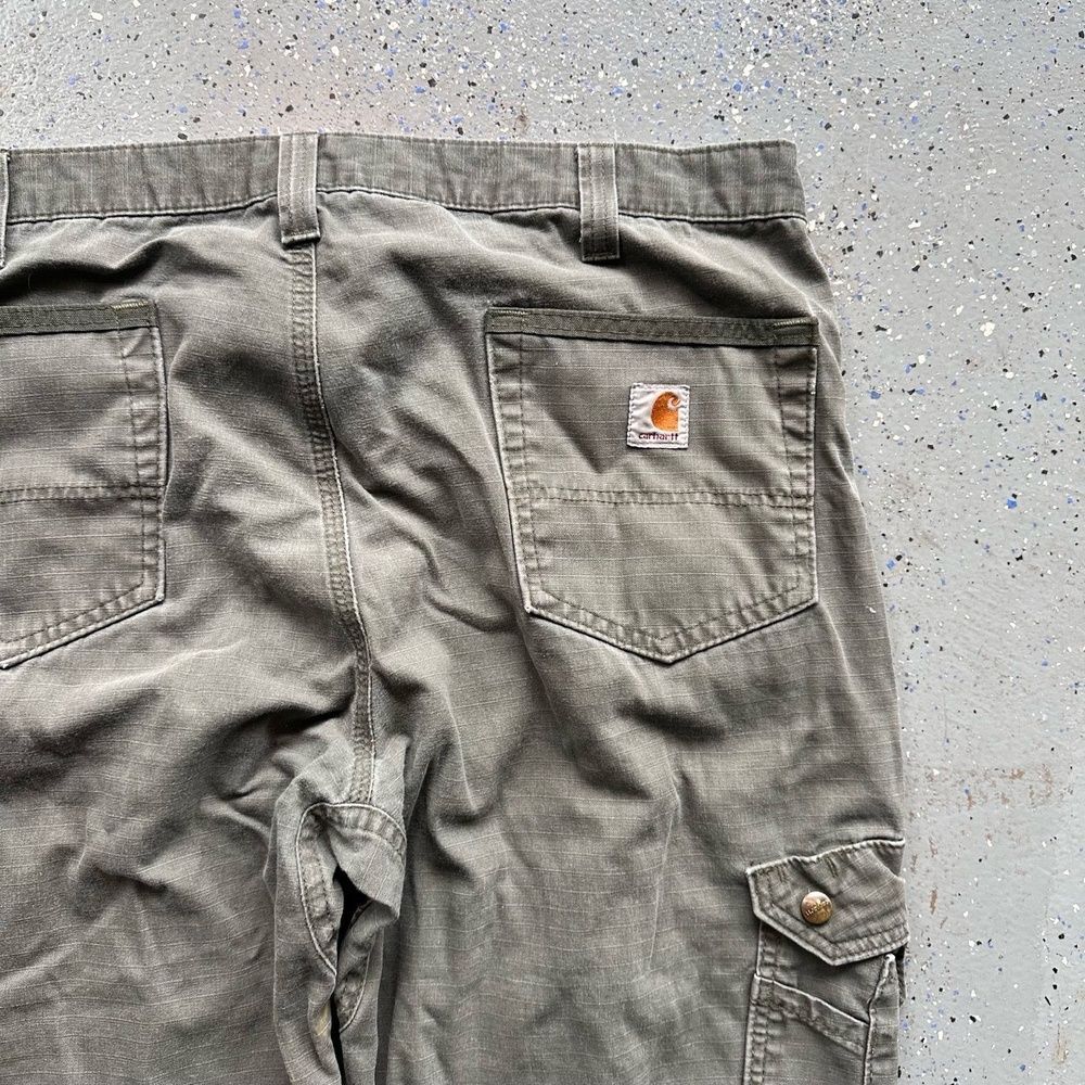 Carhartt Vintage Double Knee Cargo Workwear W38x30 Faded Olive Green - Picture 2 of 5